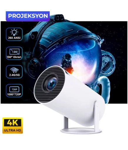 180 Derece Rotasyonlu Full HD Projeksyon